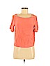Tibi 100% Silk Pink Short Sleeve Silk Top Size 6 - photo 1