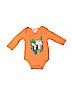 Baby Nay 100% Cotton Graphic Orange Long Sleeve Onesie 3-6 MO / 6 MO - photo 1