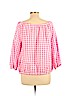 IMNYC Isaac Mizrahi Pink 3/4 Sleeve Blouse Size L - photo 2