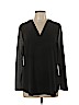 Ann Taylor LOFT Black Long Sleeve Top Size L (petite) - photo 1