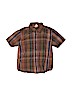 Old Navy 100% Cotton Brown Short Sleeve Button-Down Shirt Size M (kids) - photo 1