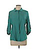 Elie Tahari Teal Long Sleeve Blouse Size L - photo 1