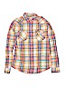 WARP + WEFT 100% Cotton Solid Orange Long Sleeve Button-Down Shirt Size M (kids) - photo 1