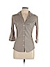 James Perse 100% Cotton Gray 3/4 Sleeve Button-Down Shirt Size Lg (3) - photo 1
