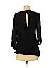 Helmut Lang 100% Viscose Black 3/4 Sleeve Button-Down Shirt Size M - photo 2