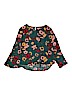Art Class 100% Polyester Floral Green 3/4 Sleeve Blouse Size 10 - 12 - photo 1