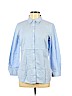 Ann Taylor Factory 100% Cotton Blue Long Sleeve Button-Down Shirt Size 10 (petite) - photo 1