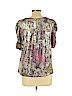 Anthropologie 100% Polyester Tan Short Sleeve Blouse Size 10 - photo 2