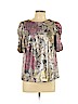 Anthropologie 100% Polyester Tan Short Sleeve Blouse Size 10 - photo 1