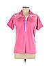 Adidas 100% Polyester Pink Short Sleeve Polo Size L - photo 1