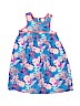Gymboree 100% Rayon Floral Blue Dress Size 7 - photo 1