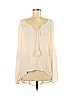 Surf Gypsy 100% Rayon Tan Long Sleeve Blouse Size M - photo 1