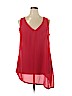 Lane Bryant 100% Polyester Red Sleeveless Blouse Size 20 - photo 1