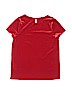 Lands' End 100% Polyester Red Short Sleeve Blouse Size 10 - 12 - photo 2
