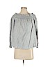 Ann Taylor LOFT 100% Cotton Gray Long Sleeve Blouse Size S (petite) - photo 1