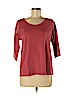 Eileen Fisher 100% Cotton Red 3/4 Sleeve T-Shirt Size M - photo 1