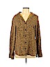 Zara 100% Lyocell Yellow Long Sleeve Button-Down Shirt Size L - photo 1