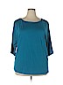 Kim Rogers Blue 3/4 Sleeve Top Size 2X - photo 1