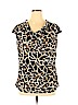 Worthington Black Short Sleeve Top Size XL (petite) - photo 1