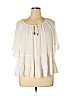 NANETTE Nanette Lepore 100% Rayon White Short Sleeve Blouse Size 14 - photo 1