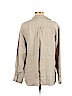 Zara 100% Linen Gray Long Sleeve Button-Down Shirt Size L - photo 2