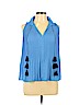 Ann Taylor LOFT 100% Polyester Blue Sleeveless Blouse Size XXS (petite) - photo 1