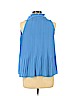 Ann Taylor LOFT 100% Polyester Blue Sleeveless Blouse Size XXS (petite) - photo 2