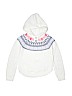 Cloud Chaser 100% Acrylic Print White Pullover Hoodie Size 8 - 10 - photo 1