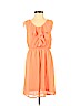 H&M 100% Polyester Orange Casual Dress Size XS - photo 1