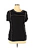 Carmen Carmen Marc Valvo Black Short Sleeve Top Size XL - photo 1