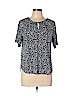 Ann Taylor LOFT Outlet 100% Rayon Blue Short Sleeve Top Size L (petite) - photo 1