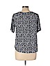 Ann Taylor LOFT Outlet 100% Rayon Blue Short Sleeve Top Size L (petite) - photo 2