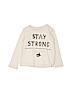 Zara 100% Cotton Solid Ivory Long Sleeve T-Shirt Size 3 - 4 - photo 1