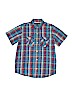 Gap Kids Outlet 100% Cotton Blue Short Sleeve Button-Down Shirt Size L (kids) - photo 1