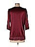 Built by Wendy 100% Silk Burgundy 3/4 Sleeve Silk Top Size S - photo 2