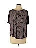 Ann Taylor LOFT 100% Rayon Purple Short Sleeve Blouse Size L - photo 1
