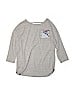 Justice 100% Cotton Gray 3/4 Sleeve T-Shirt Size 14 - 16 - photo 1