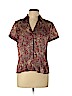 Ann Taylor LOFT 100% Polyester Red Short Sleeve Blouse Size 12 (petite) - photo 1