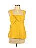 Diane von Furstenberg 100% Silk Yellow Sleeveless Silk Top Size 10 - photo 1
