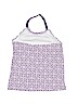 Lands' End Print Purple Halter Top Size 7 - photo 2