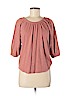 Ann Taylor LOFT Outlet 100% Cotton Orange 3/4 Sleeve Top Size M (petite) - photo 1