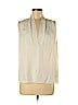 Vince. 100% Silk Ivory Short Sleeve Silk Top Size M - photo 1