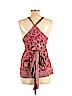 BCBGMAXAZRIA 100% Silk Burgundy Sleeveless Silk Top Size M - photo 2