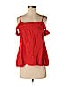 Paper Crown Red Short Sleeve Blouse Size XS - photo 1