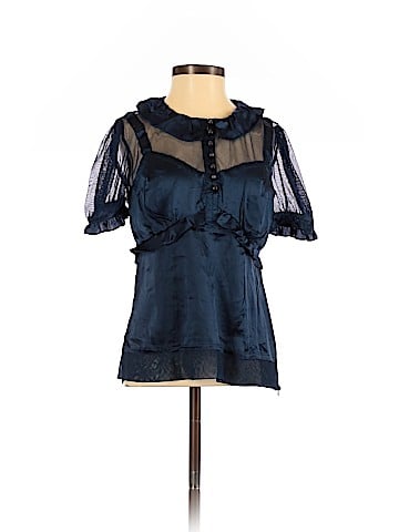 Marc by Marc Jacobs Short Sleeve Silk Top (view 1)