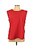 J. Crew Factory Store 100% Polyester Red Short Sleeve Blouse Size L - photo 1