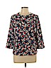 Zara Blue Long Sleeve Blouse Size L - photo 1