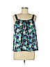 Ann Taylor LOFT 100% Polyester Blue Sleeveless Blouse Size M (petite) - photo 1