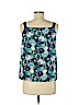 Ann Taylor LOFT 100% Polyester Blue Sleeveless Blouse Size M (petite) - photo 2