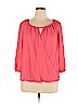 INC International Concepts 100% Polyester Pink 3/4 Sleeve Blouse Size XL - photo 1